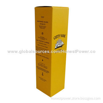 Wine Box, Made of White Card Paper, Customized Logos and Sizes are Accepted